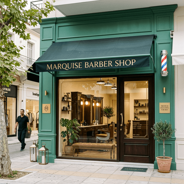 Premium Ανδρικό Κουρείο Marquise Barber Shop στην Κηφισιά - Πρόσοψη Καταστήματος